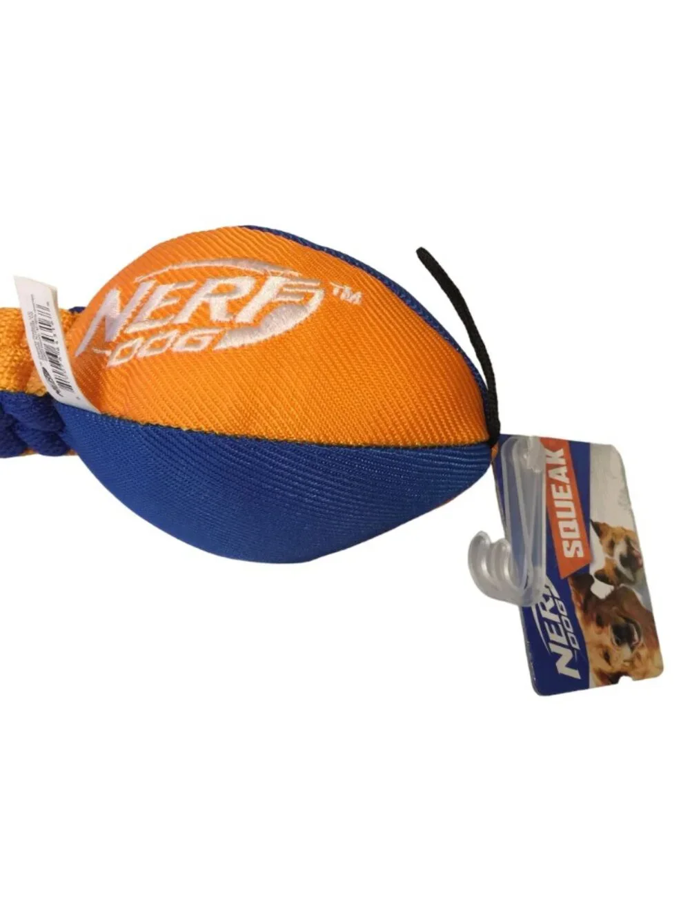 NERF Dog Blue Orange Squeak 24